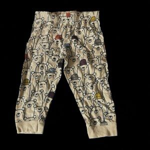 GAP Cream and Blue Patterned Pajama Pants